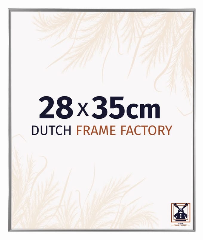 Fotolijst 28x35 cm - Kunststof - Zilver Hoogglans - Easy