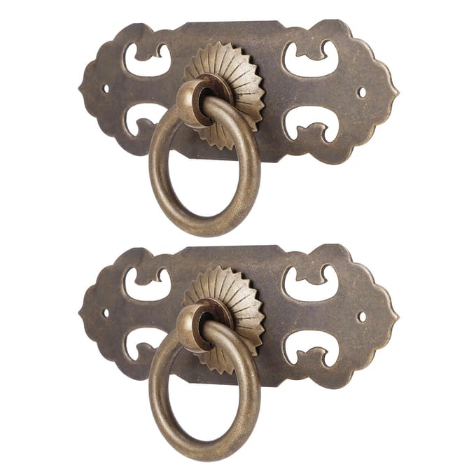 2 Sets 90mm Lade Horizontale Handgreep Koper Antiek Holle Kast Handgreep Trekker Meubelonderdelen