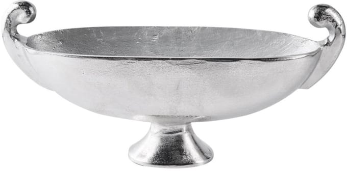 Michael Noll - Ovale schaal - Aluminium - zilverkleurig - 51 cm