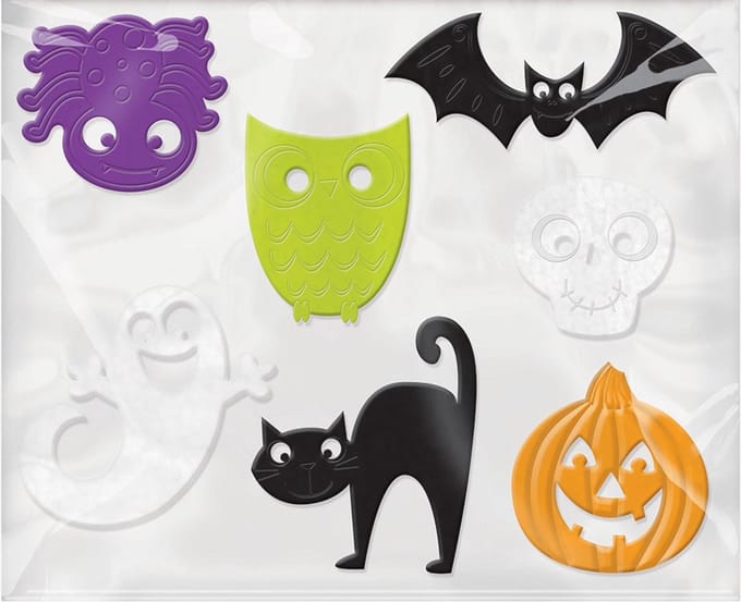 AMSCAN - 7 Halloween raamdecoraties - Decoratie > Muur-, deur- en raamdecoratie