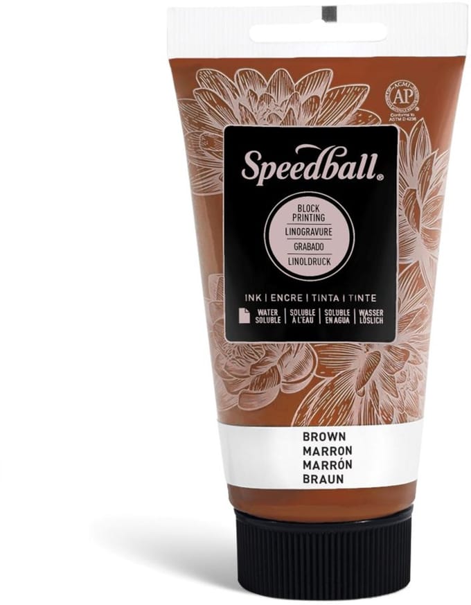 Water-soluble bloc printing ink brown - Speedball