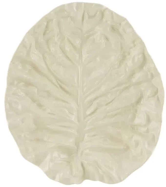 Bordallo Hotelware Portugees Design groot blad 36 cm cabbage wit