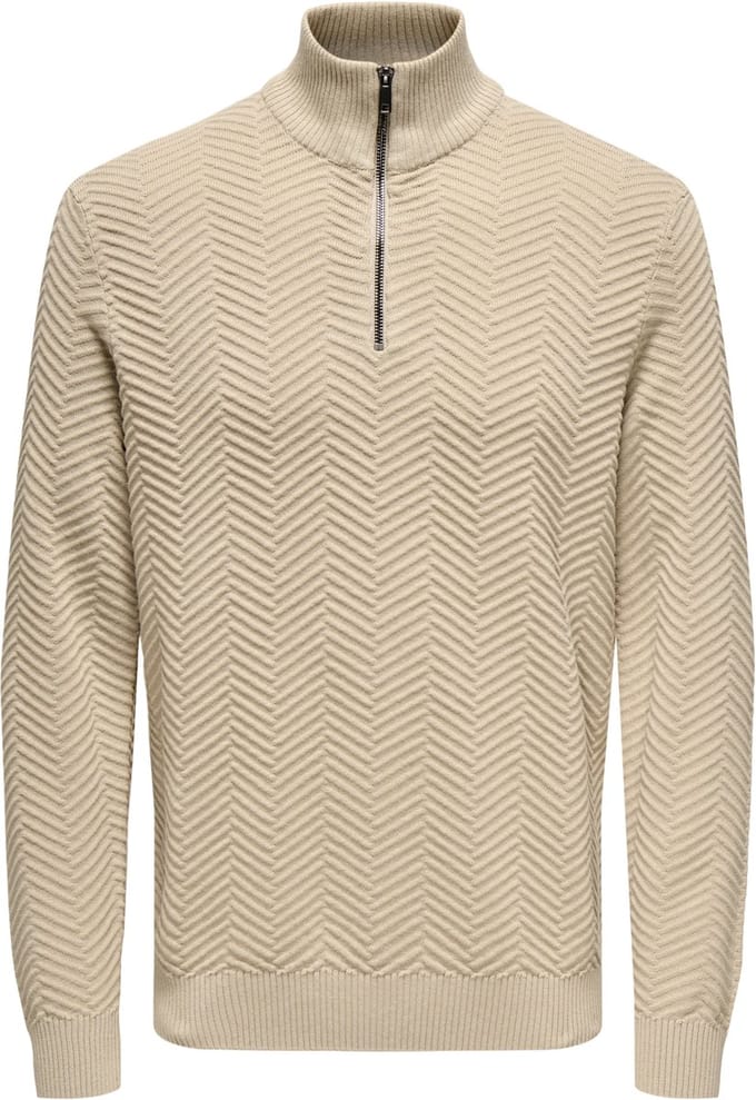 Only & Sons Mace Trui - Heren Sweater - Silver Lining Melange