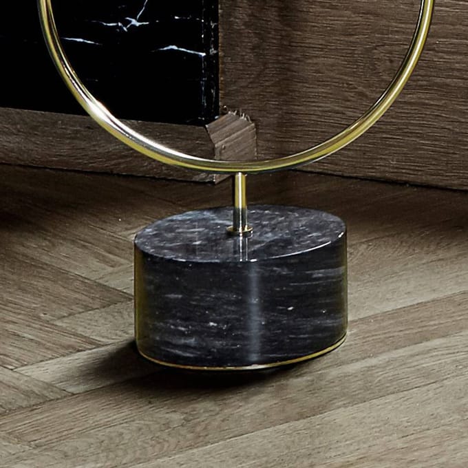 AYTM Grasil kandelaar, goud/zwart, breedte 25 cm, marmer