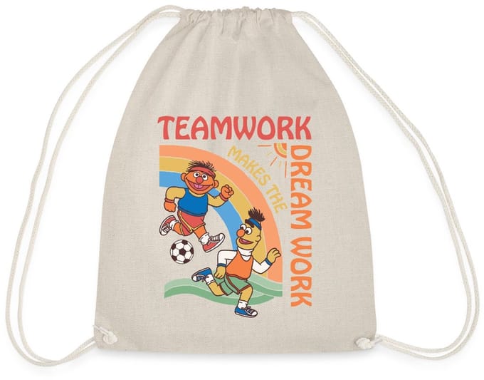 Sesamstraat Ernie En Bert Teamwork Gymtas