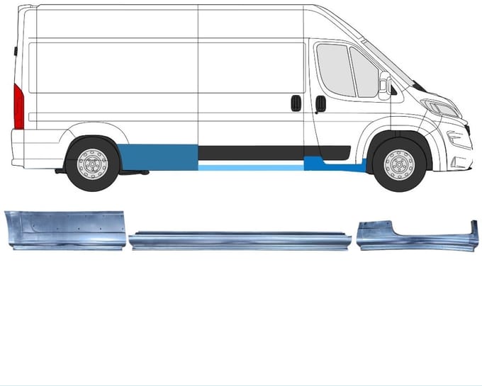Reparatiepaneel set voor Opel Movano 2021-2026 / Rechts
