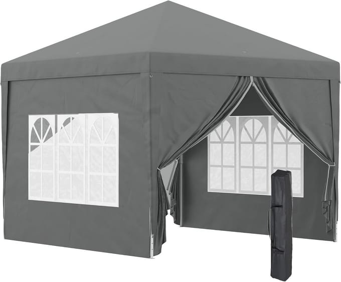 Pop-up Partytent 3 x 3 m met 4 Afneembare Wanden