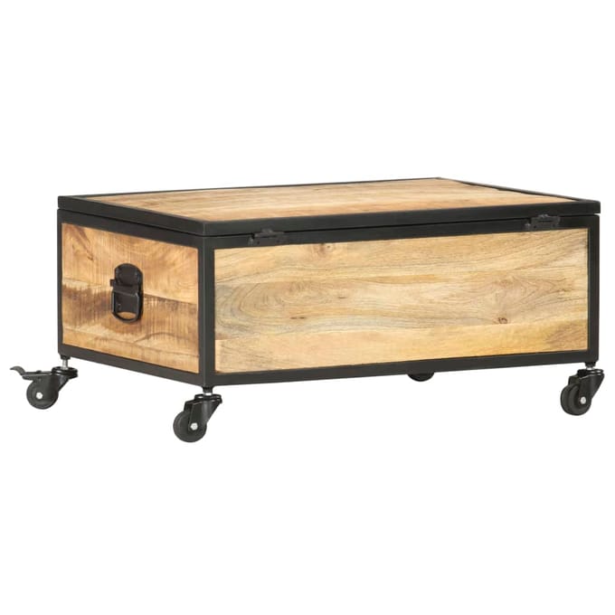 vidaXL - Salontafel - 70x50x33 - cm - massief - mangohout