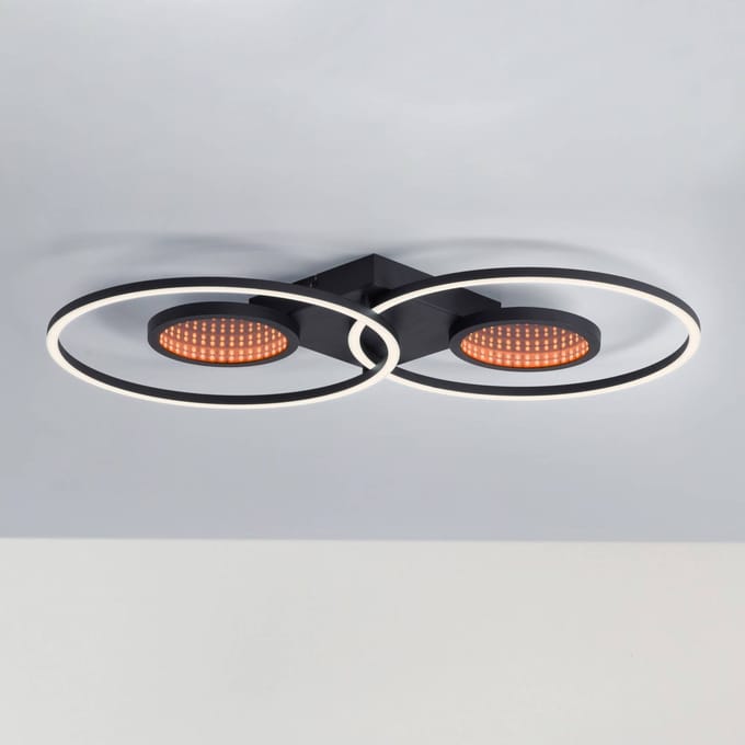 JUST LIGHT. GmbH LED plafondlamp Tunel met afstandsbediening, CCT, RGB