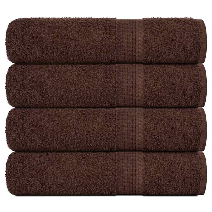 vidaXL - Handdoeken - FROGN - 4 - st - 50x100 - cm - 360 - g/m² - bruin
