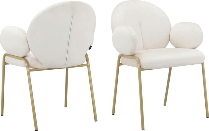 Iwama-Eetkamerstoel - 2 Pack - CrÃ¨me