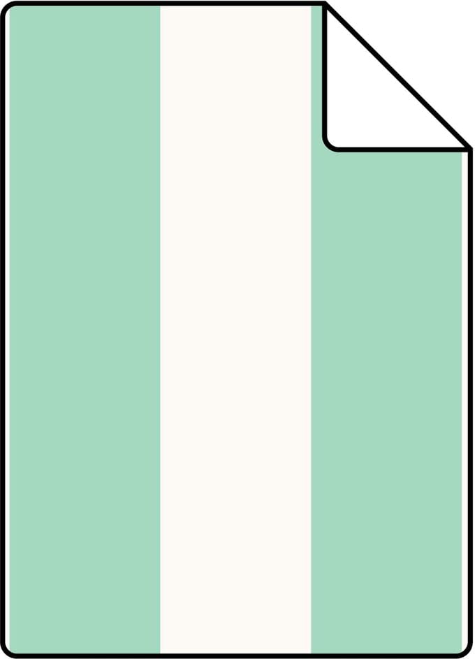 Proefstaal ESTAhome behang strepen mintgroen en wit - 26.5 x 21 cm - 139910-S