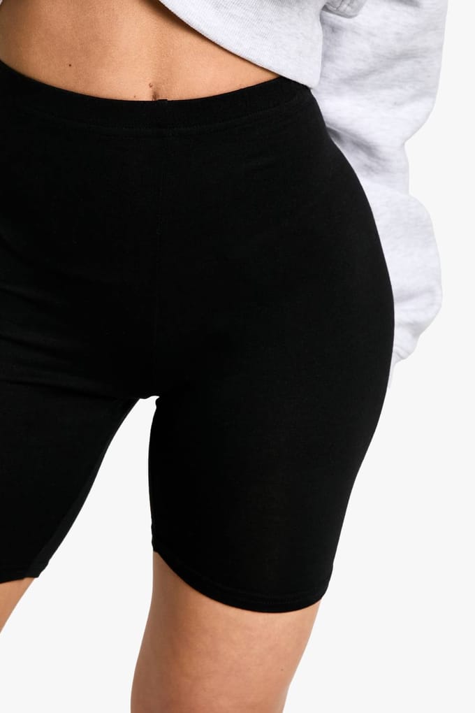 boohoo Dames Basis Effen Fietsshorts | Zwart | Maat: 34