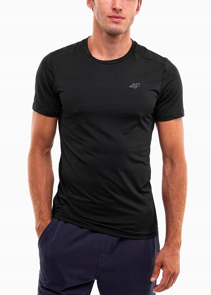 4F T-shirt Heren - Zwart - Polyester - Maat M