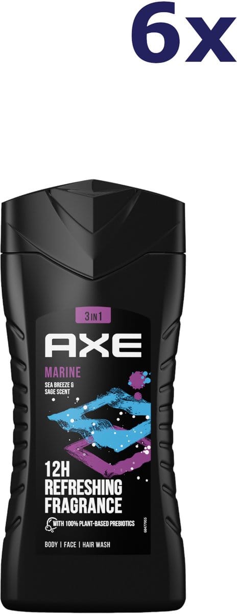 Axe Douchegel Marine 6 x 250 ml