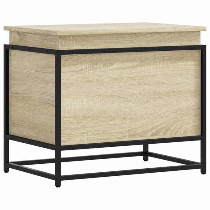 vidaXL - Opbergbox - met - deksel - 60x40x51,5 - cm - bewerkt - hout - sonoma - eiken