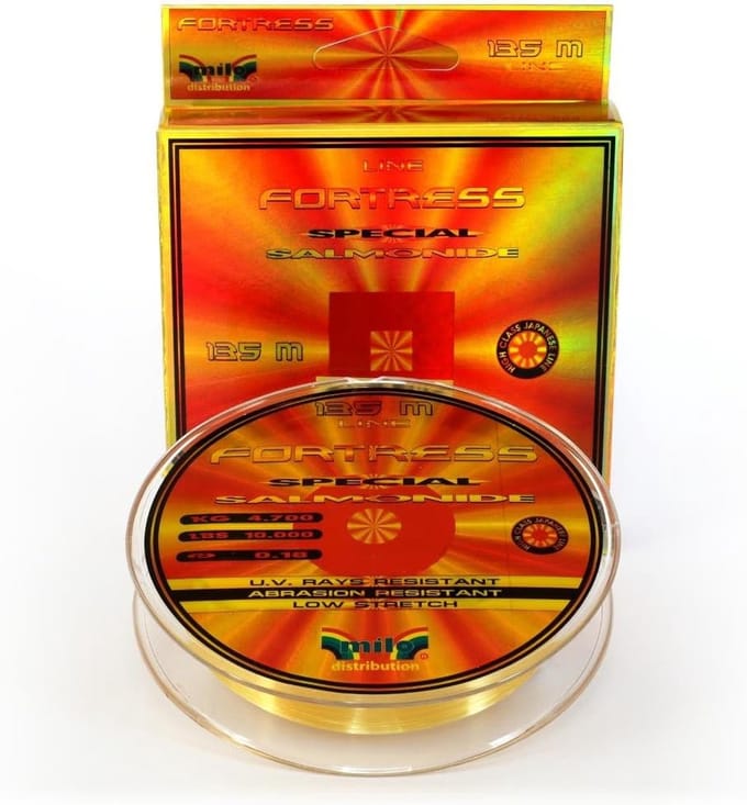 Vislijn Monofilament - Forelsnoer Speciale - Vissen Forel - Hoge Treksterkte - 135 Meter 0.18mm - Geel