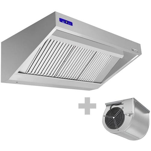 GGM Gastro Wandhaube mit Motor - 1400mm - Regler, Filter & Lampe Zilver