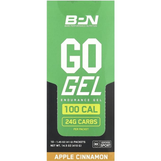 BPN, Go Gel, Endurance Gel, Appel Kaneel, 10 stuks, 41 g (1.45 oz) elk