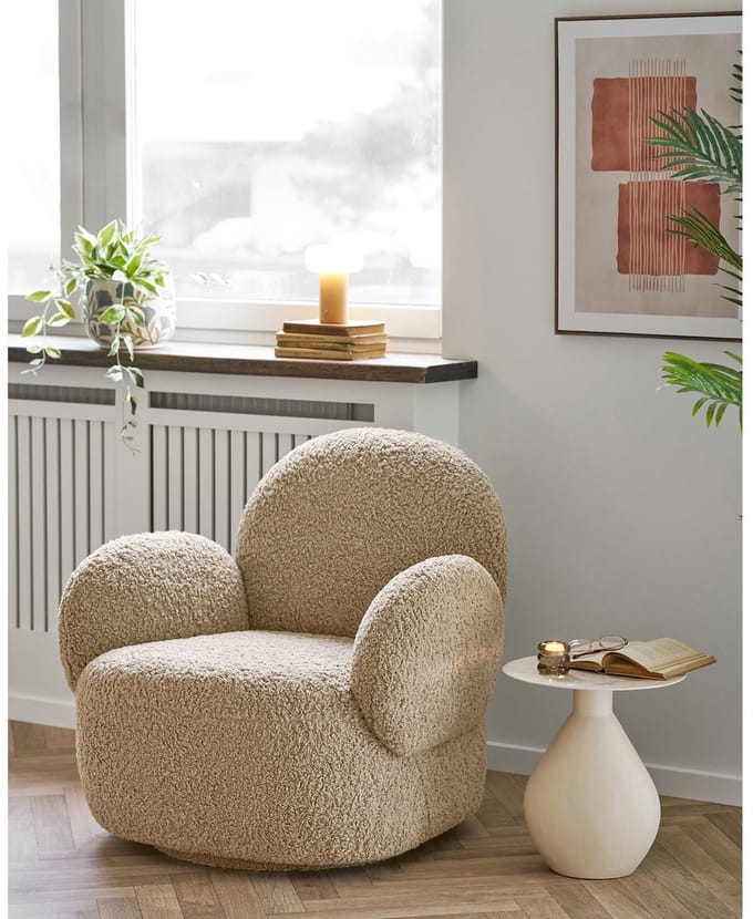 House Nordic Fauteuil Messina - Lichtbruin Draaibaar