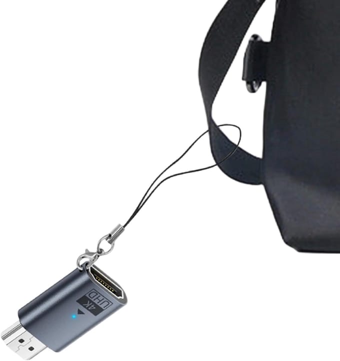 Display Dongle Adapter - Streaming Adapter - Multimedia Uitbreiding - Vloeibare Weergavefunctie - 4 x 2.3 x 1.3 cm - Donkergrijs