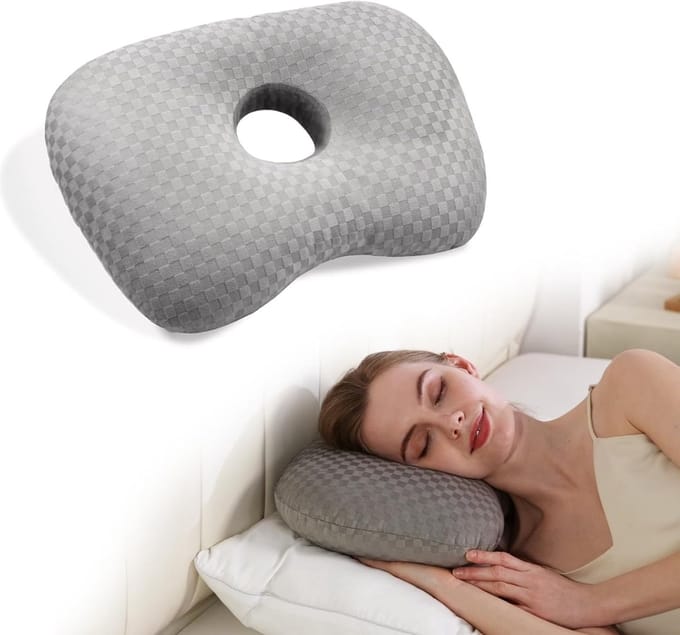 Piercing kussen - Kussen met gat voor oor - Donutkussen - Comfortabel - Verstelbaar comfort