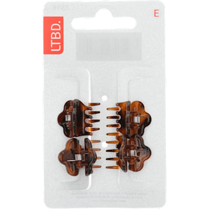 LTBD Haarklem nylon 4 stuks - bruin