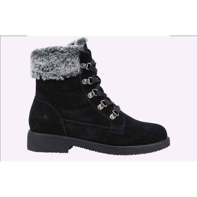 Hush Puppies Florence Leren Dames Zwarte Laarzen