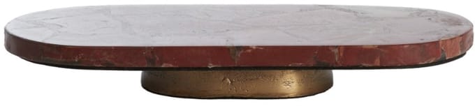 Light & Living Schaal Belo - Rood - 36x17x4,5cm - Metaal - - Woonkamer