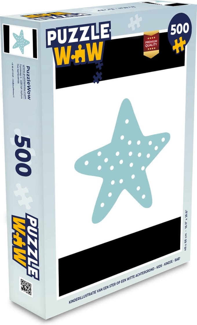 Puzzel Ster - Stippen - Pastel - Meiden - Jongens - Kids - Legpuzzel - Puzzel 500 stukjes