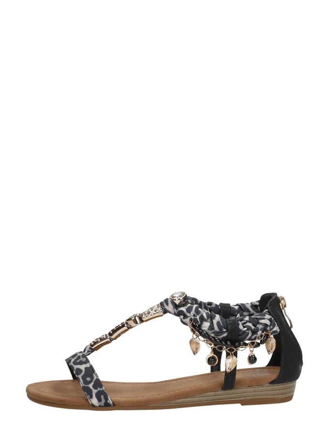 SUB55 Sandalen Plat Sandalen Plat - Zwart - Maat 40