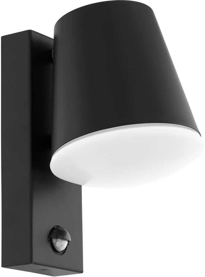 EGLO Caldiero Wandlamp Buiten - Beweginssensor - E27 - 24 cm - Antraciet/Wit