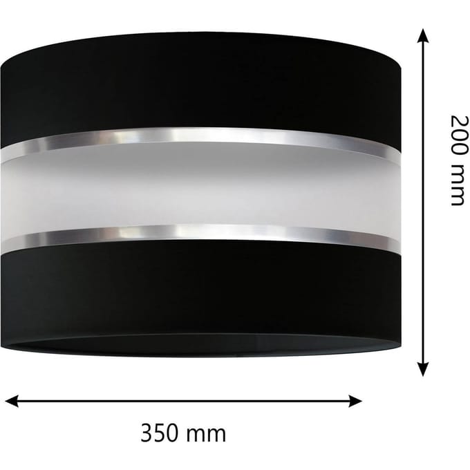 HELAM Lampenkap Helen E27 Ø35/hoogte20cm zwart/zilver