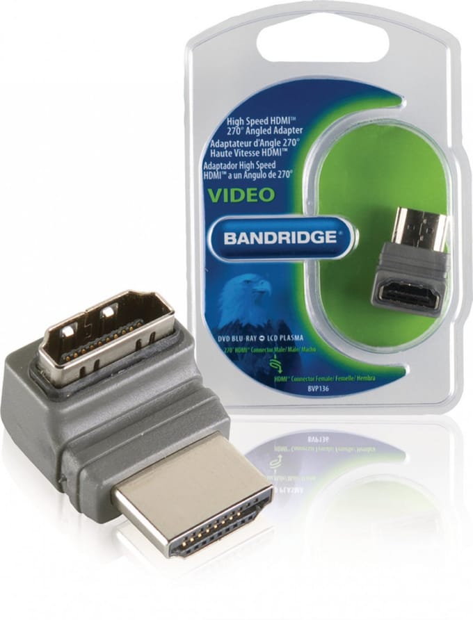 Bandridge HDMI adapter - 90° haaks naar boven - versie 1.4 (4K 30Hz)