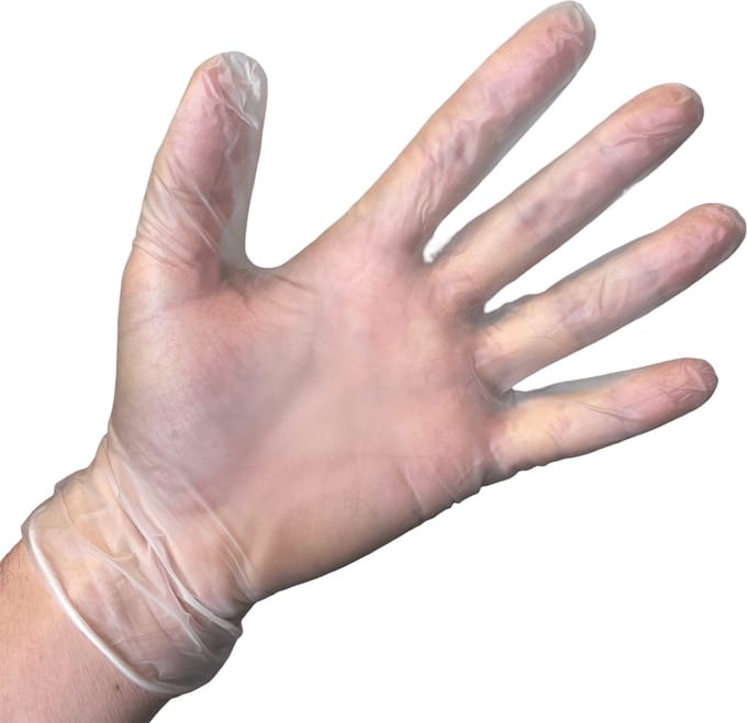 Abena - Vinyl Handschoenen - Wit - Poedervrij - Maat XL - 100 Stuks