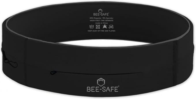Smart Waistbelt ZIPPER | BEE SAFE black -M- | heuptas | telefoonhouder | hardloopriem | drinkgordel