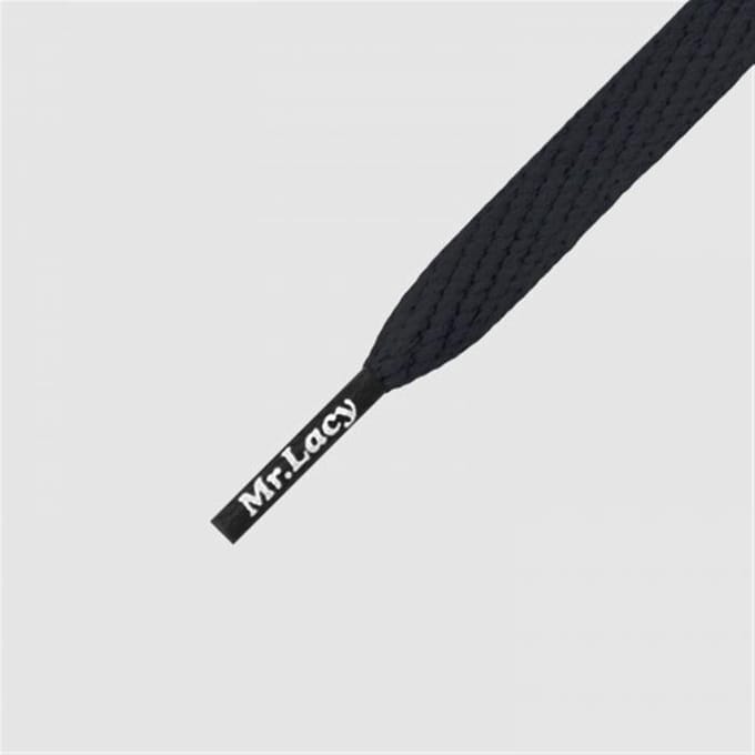 Mr. Lacy  - Schoenveters - Veters - Sneakerveters - Smallies - Plat - Zwart - Lengte 90 cm