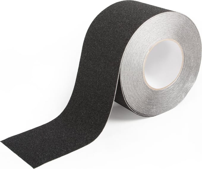 Antislip tape voor trappen zelfklevend 100mm breed - zwart - Rol 18,3 meter