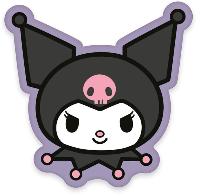 Herding Sanrio Pillow Kuromi Face 36 cm Kussens