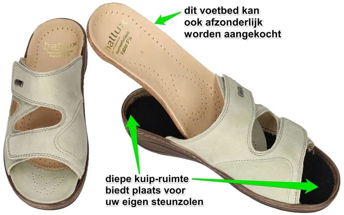 Fidelio Hallux -Dames - groen licht - slippers & muiltjes - maat 40