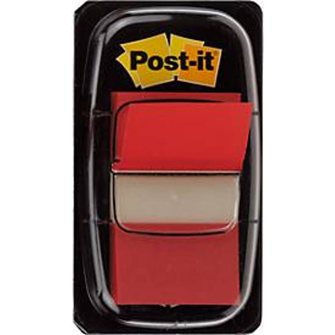 Post-itÂ® Index Standaard, Rood, 25.4 x 43.2 mm, 50 Tabs/Dispenser