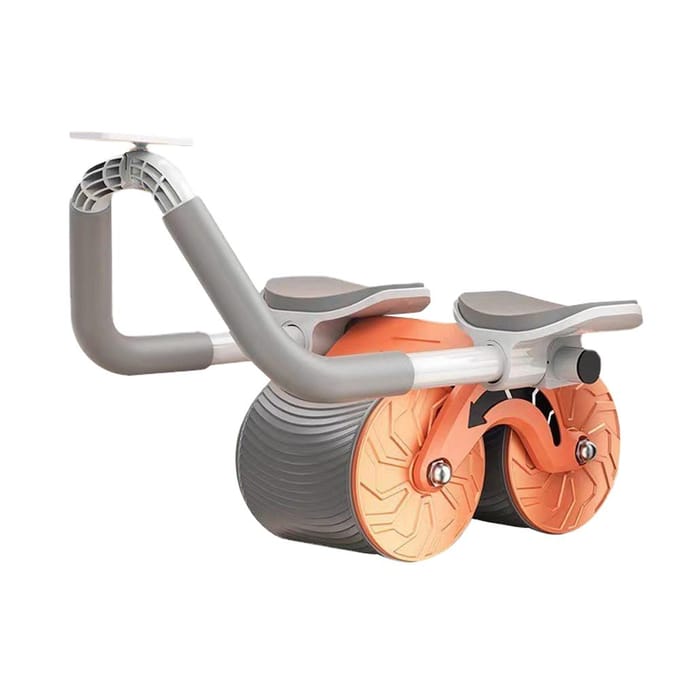 Automatische rebound buikwiel Abdominale spieroefeningsroller met timer-elleboogsteun oranje