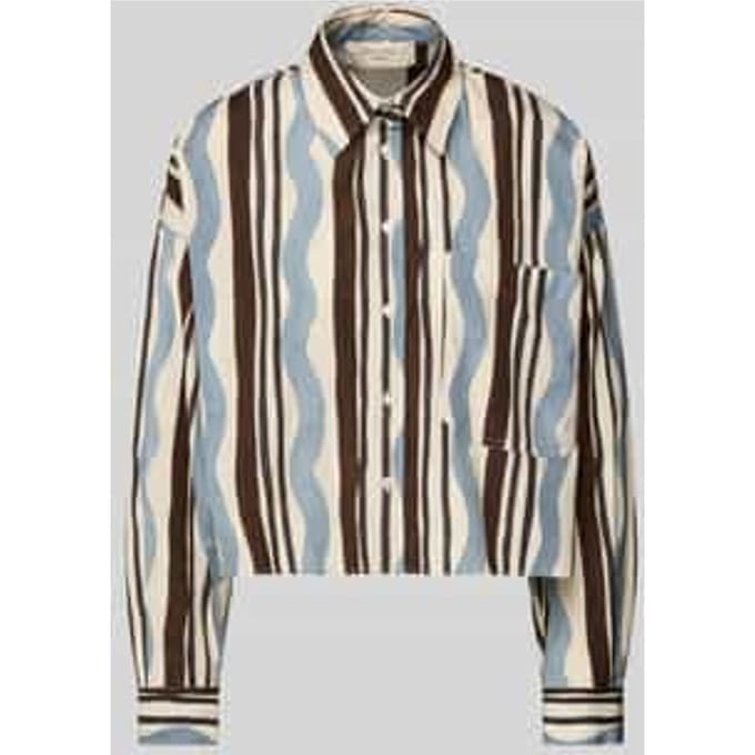 Regular fit blouse met overhemdkraag, model 'RAGTIME'