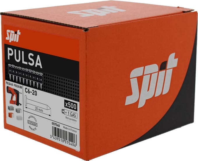 Spit nagel C 6/20 mm met drijfstof Spit Pulsa-8 057540 - 500 Stuks