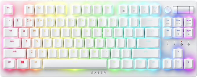 Razer DeathStalker V2 Pro Tenkeyless - Draadloos Gaming Toetsenbord - TKL - RGB - Qwerty - Wit
