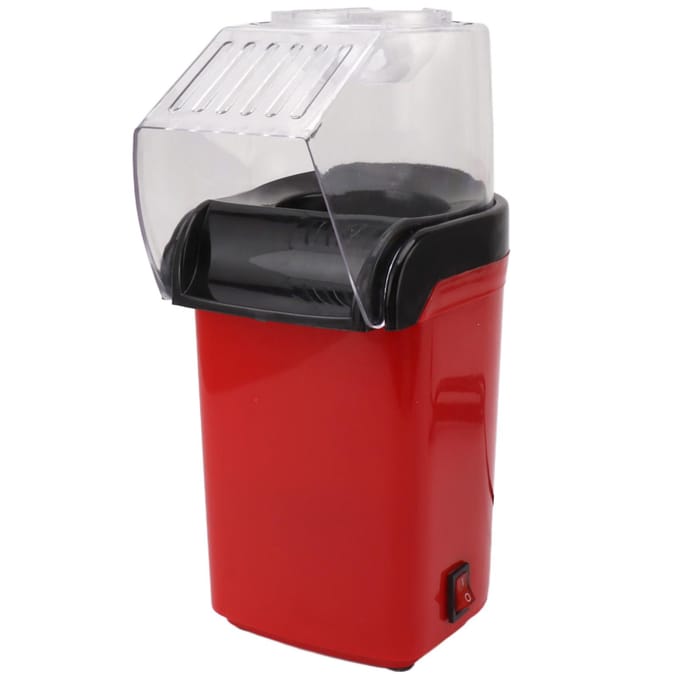 Mini Popcornmachine Olievrij Gezonde Hetelucht Popcornmaker voor Thuisfeest L(for 6.5-9kg) red