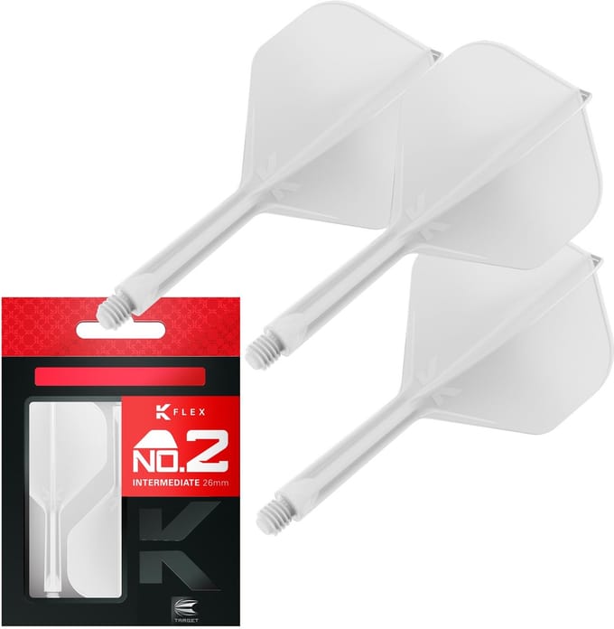 Target K-Flex White NO2 - Dart Flights - Intermediate