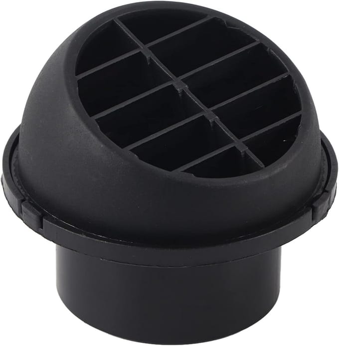 Dailygoods- Ventilatierooster 60 mm - Afneembaar - Corrosiebestendig