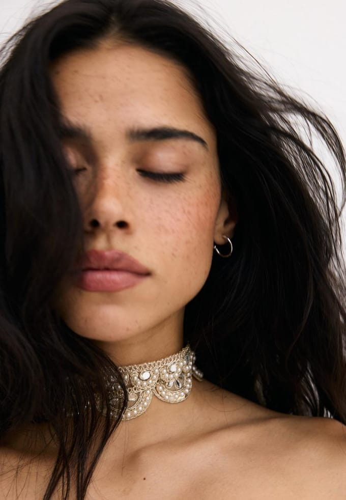 Stradivarius Set van 2 choker kettingen met spiegels  Goud OS