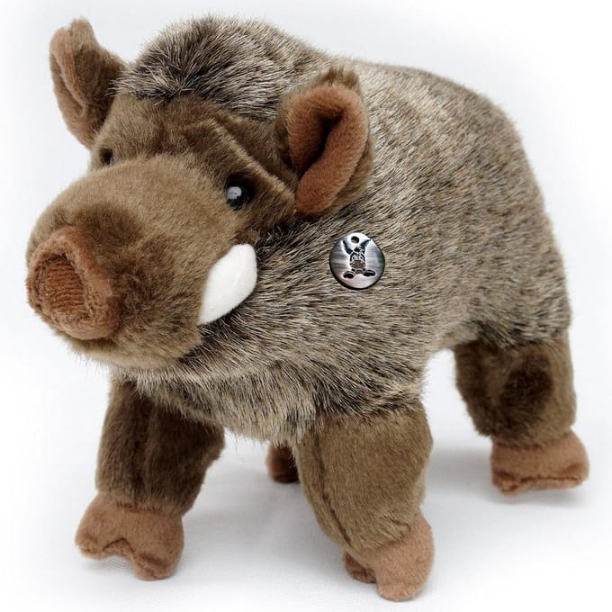 Zacht Pluche Knuffel Dier Wild Zwijn 26 cm